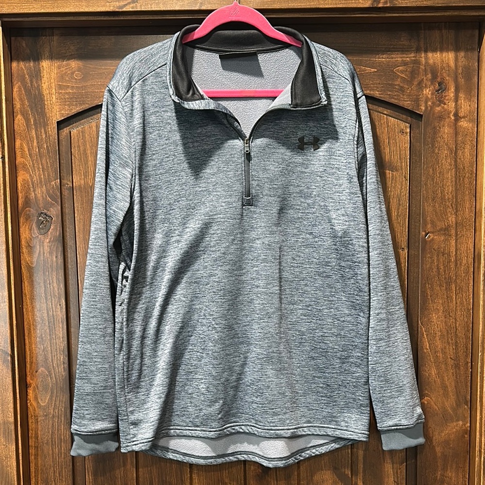 Under Armour Gray/Blue Quarter-Zip Pullover